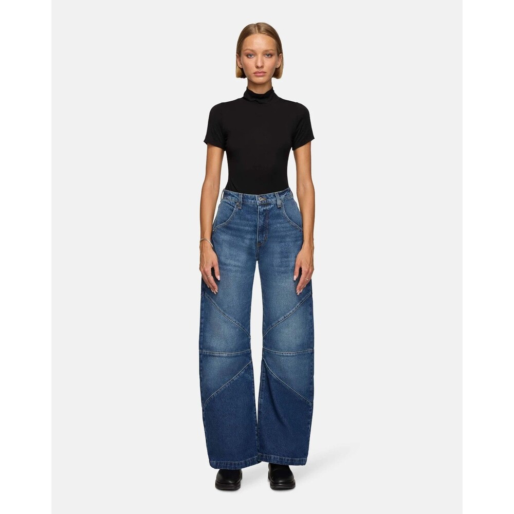 EB Denim womens Blue Dream High Rise Frederic Barrel Jeans size 24 x 32" inseam